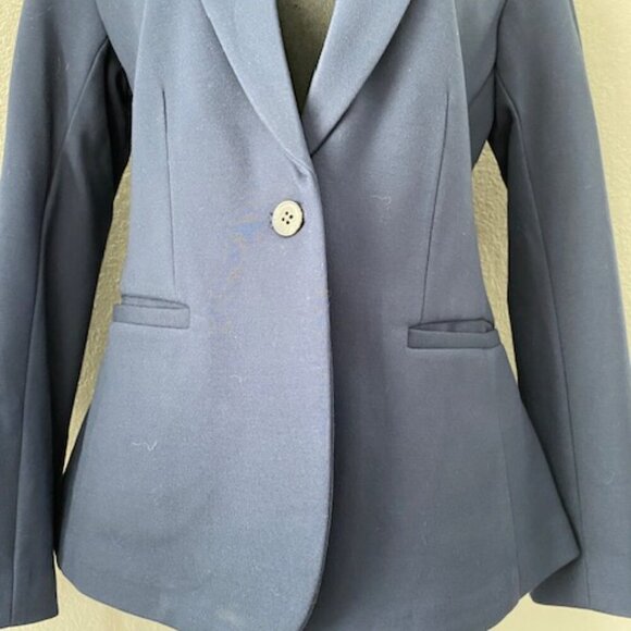 NWOT OLD NAVY Blue Stretch Knit Blazer Jacket Medium - Picture 7 of 12
